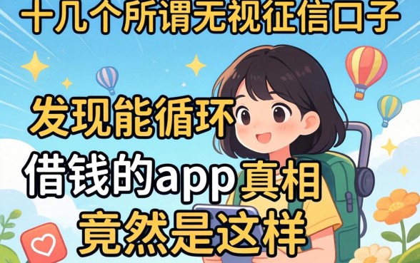我试了十几个所谓的无视征信口子，发现能循环借钱的app真相竟然是这样