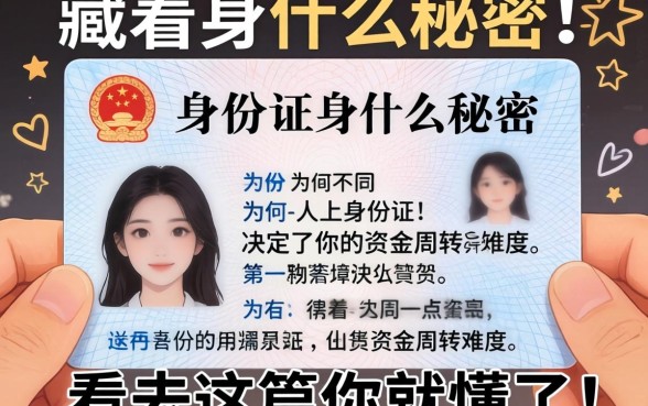 身份证里藏着什么秘密？为何不同人的身份证决定了你的资金周转难度？看完这篇你就懂了！