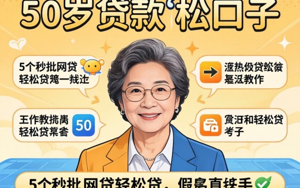 有没有50岁贷款的口子，详尽说明5个秒批网贷轻松贷的软件