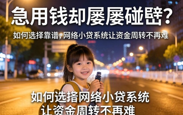 深夜急用钱却屡屡碰壁？如何选择靠谱的网络小贷系统让资金周转不再难？