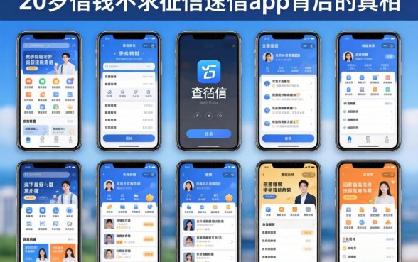 我试了十个所谓不查征信的平台,发现20岁借钱不求征信速借app背后的真相有点反常识