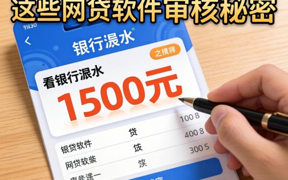 我借1500元看银行流水，发现这些网贷软件的审核秘密