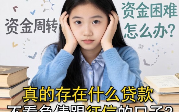 资金周转困难怎么办？真的存在什么贷款不看负债跟征信的口子吗？
