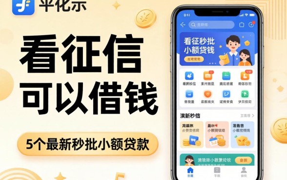 哪个平台不看征信可以借钱，详细阐述5个最新秒批小额贷款软件
