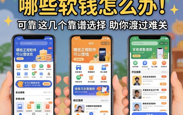 急需用钱怎么办？哪些正规软件可以借钱的平台可靠？这几个靠谱选择助你渡过难关