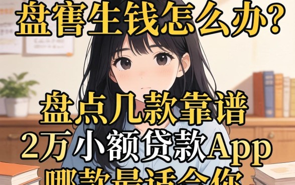 急需用钱怎么办？盘点几款靠谱的2万小额贷款app，哪款最适合你？