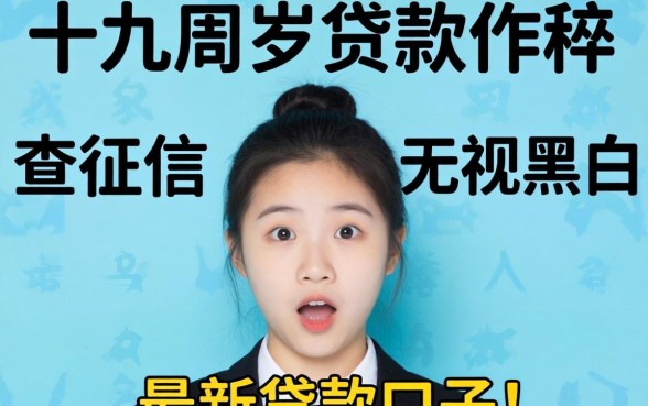 我试了十九周岁贷款软件不查征信和无视黑白的最新贷款口子，结果有点意外