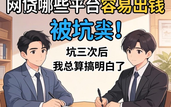 网贷哪些平台比较容易出钱?被坑三次后我总算搞明白了