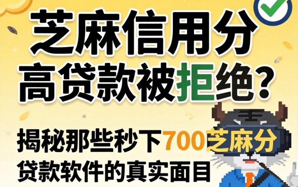 芝麻信用分高贷款被拒？揭秘那些秒下700芝麻分贷款软件的真实面目