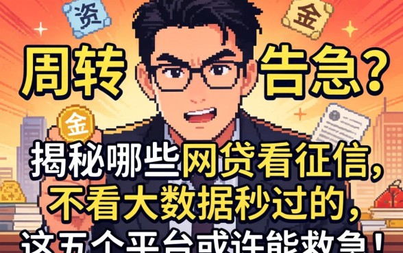 资金周转告急?揭秘哪些网贷不看征信不看大数据秒过的,这五个平台或许能救急!