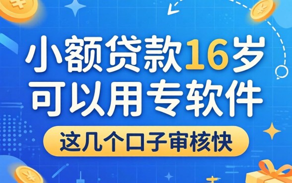 揭秘小额贷款16岁可以用的软件，这几个口子审核快