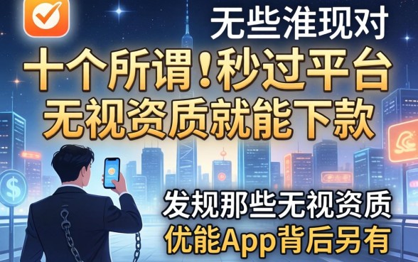 我试了十几个所谓的秒过平台，发现那些无视资质就能下款的app背后另有玄机