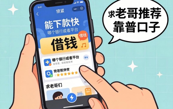 手头紧想借钱，手机上哪个银行或者平台能下款快？求老哥们推荐靠谱口子！