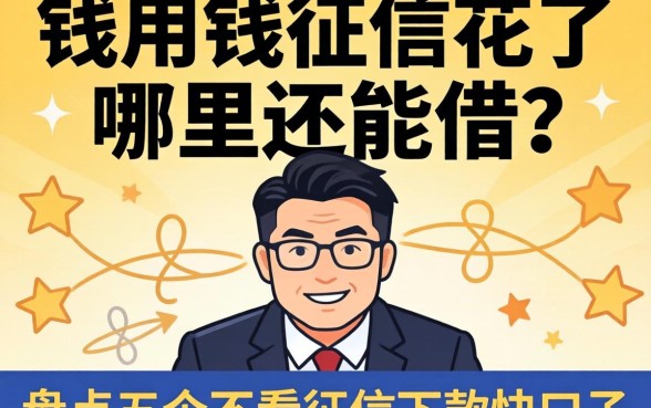 急用钱征信花了哪里还能借?盘点五个不看征信下款快的口子