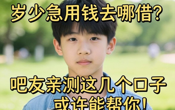 未满十八岁急用钱去哪借？吧友亲测这几个口子或许能帮你！