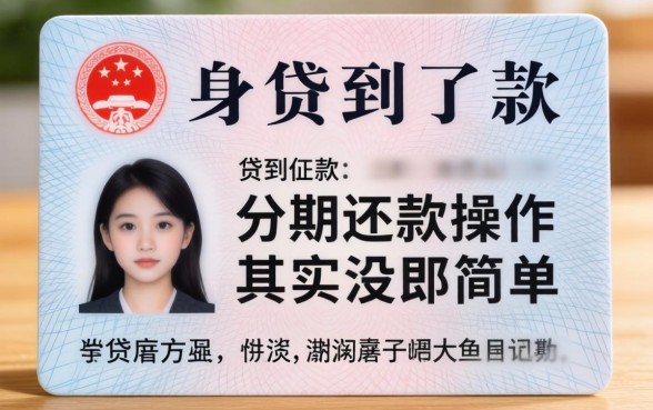 我仅凭身份证贷到了款，分期还款操作其实没那么简单
