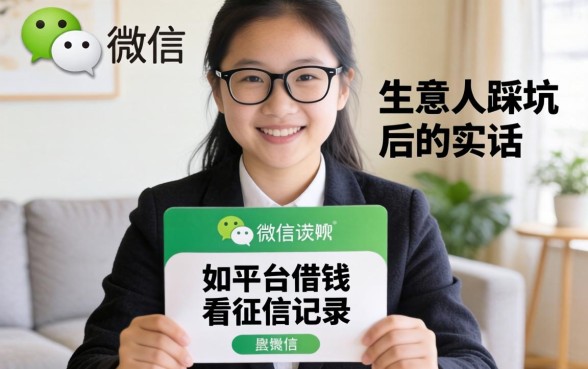 微信哪个平台借钱不看征信记录？生意人踩坑后的实话