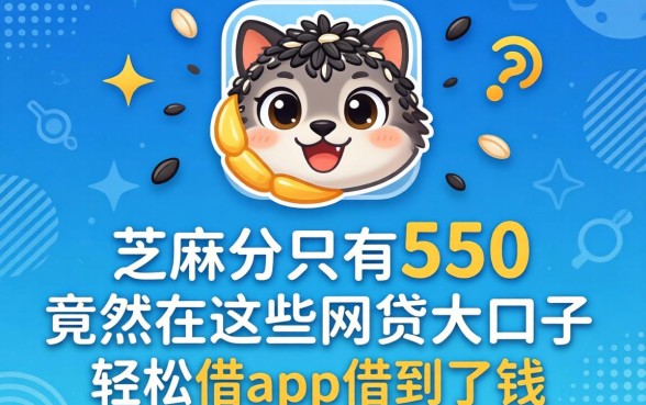 我芝麻分只有550，竟然在这些网贷大口子轻松借app借到了钱