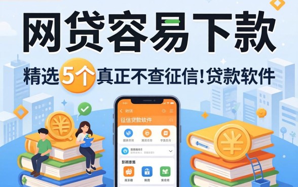 网贷容易下款，精选5个真正不查征信的贷款软件