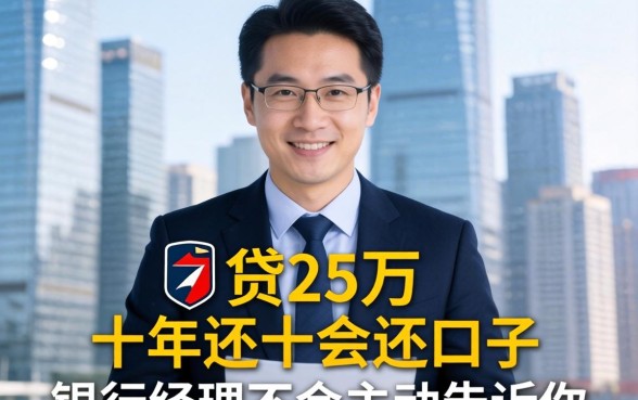 能贷25万十年还的口子,银行经理不会主动告诉你