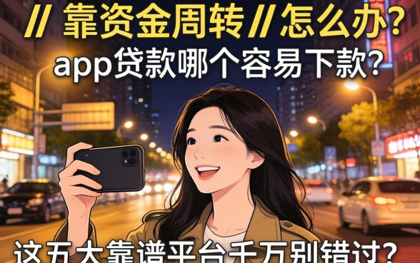 深夜急需资金周转怎么办？2026app贷款哪个容易下款？这五大靠谱平台千万别错过