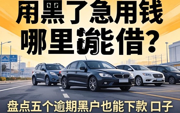 征信黑了急用钱哪里能借？盘点五个逾期黑户也能下款的口子