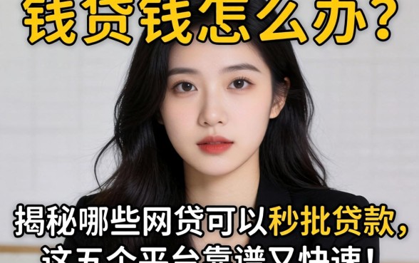 急需用钱怎么办？揭秘哪些网贷可以秒批贷款，这五个平台靠谱又快速！