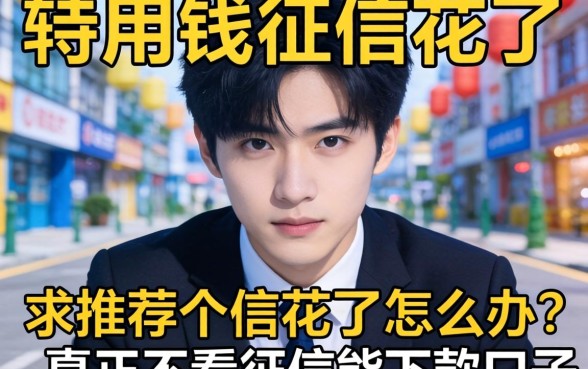 急用钱征信花了怎么办？求推荐几个真正不看征信能下款的口子！