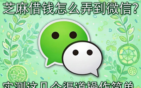 芝麻借钱怎么弄到微信？实测这几个渠道操作简单