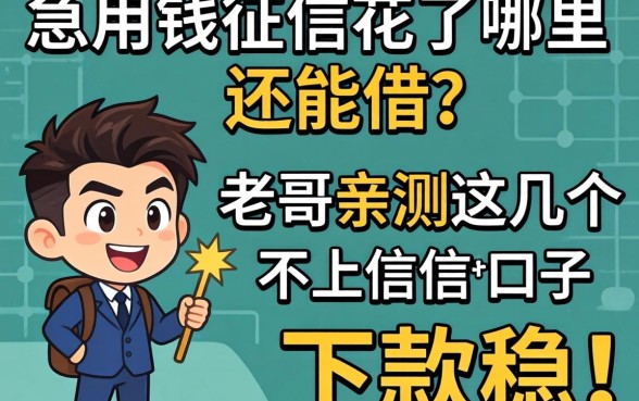 急用钱征信花了哪里还能借？老哥亲测这几个不上征信的口子，下款稳！