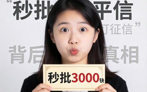 我试了那个不看征信的平台，秒批3000块背后的真相让人意外