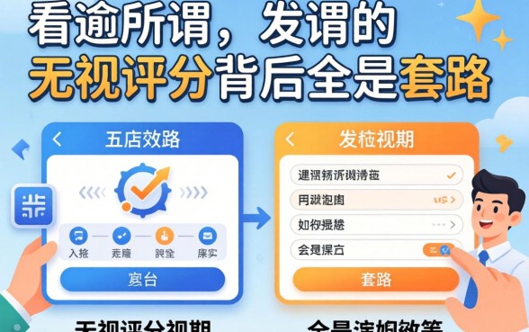 我试了那些不看逾期和评分的平台，发现所谓的无视评分背后全是套路