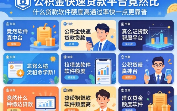 我测试了十几个平台，发现公积金快速贷款平台竟然比什么贷款软件额度高通过率快一点更靠谱