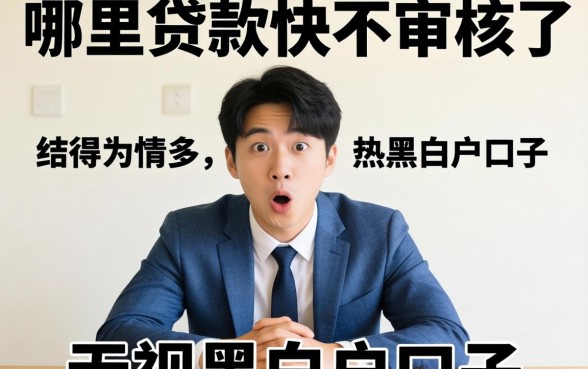 我试了几个所谓哪里贷款快不审核了和无视黑白户口子,结果有点意外