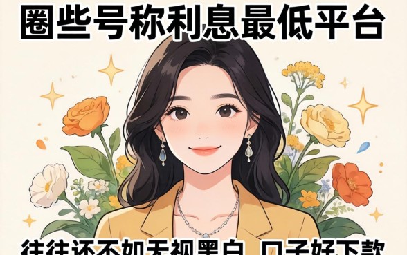 我试了一圈才发现，那些号称利息最低的平台，往往还不如无视黑白的口子好下款