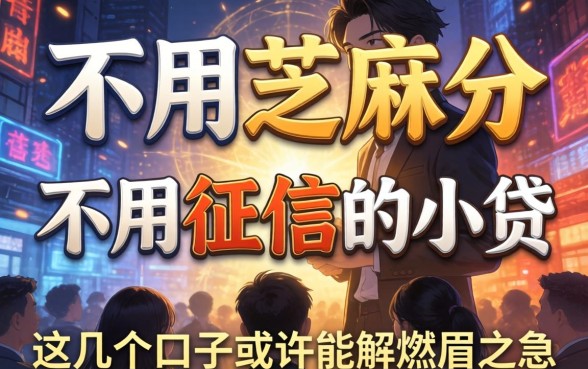 揭秘不用芝麻分不用征信的小贷，这几个口子或许能解燃眉之急