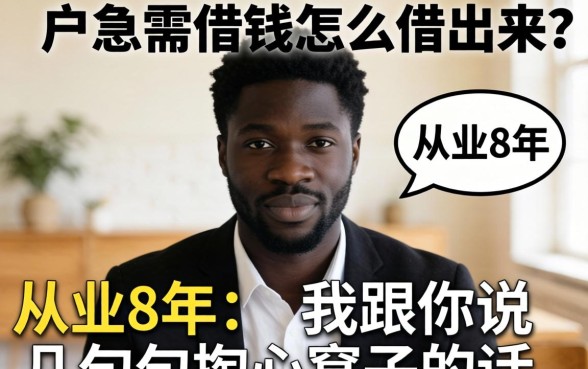 黑户急需借钱怎么借出来？从业8年，我跟你说几句掏心窝子的话