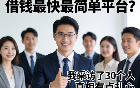 网上借钱最快最简单的平台?我采访了30个人,真相有点扎心