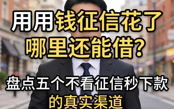 急用钱征信花了哪里还能借？盘点五个不看征信秒下款的真实渠道