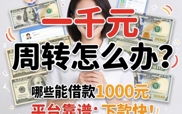 急需一千元周转怎么办？哪些能借款1000元的平台靠谱且下款快？