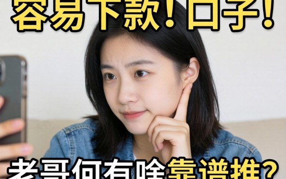 最近手头紧想找个容易下款的口子，老哥们有啥靠谱推荐没？