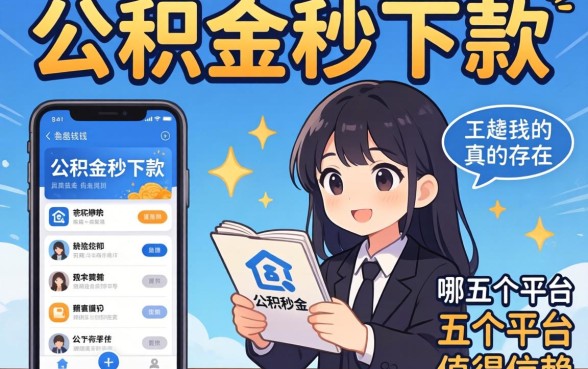 急需用钱却求助无门？公积金秒下款的APP真的存在吗？哪五个平台值得信赖？