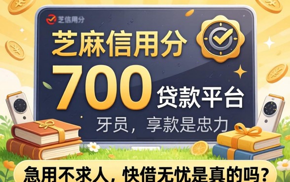 芝麻信用分700贷款平台：急用不求人，快借无忧是真的吗？