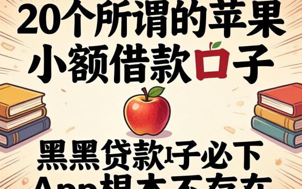 我翻了20个所谓的苹果小额借款口子，发现黑户贷款的口子必下app根本不存在