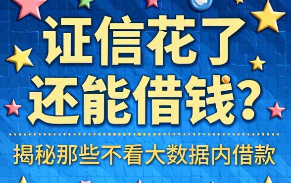 征信花了还能借钱?揭秘那些不看大数据的借款有哪些