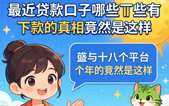 我试了十几个平台，发现最近贷款口子哪些有下款的真相竟然是这样