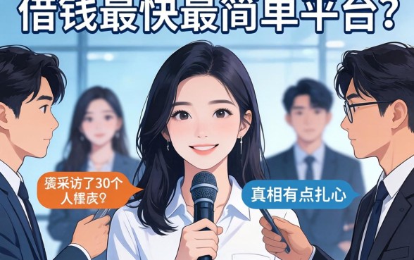 网上借钱最快最简单的平台?我采访了30个人,真相有点扎心