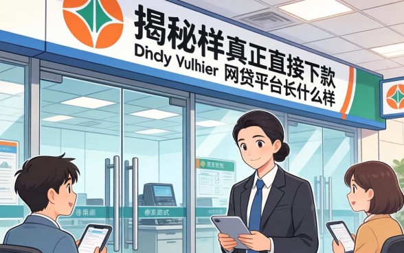 银行内部人揭秘：真正直接下款的网贷平台长什么样？