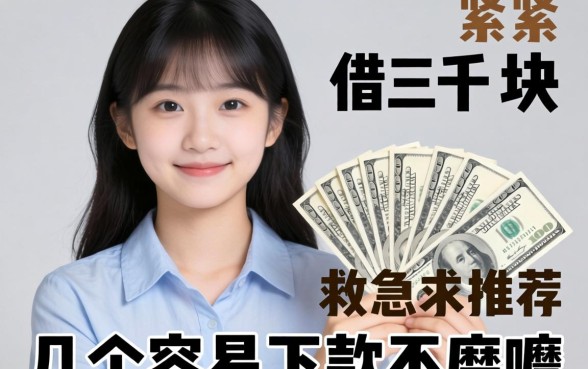 手头紧想借三千块救急，求推荐几个容易下款不磨叽的平台！