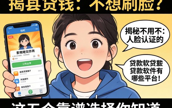急需用钱却不想刷脸?揭秘不用人脸认证的贷款软件有哪些平台,这五个靠谱选择你知道吗?